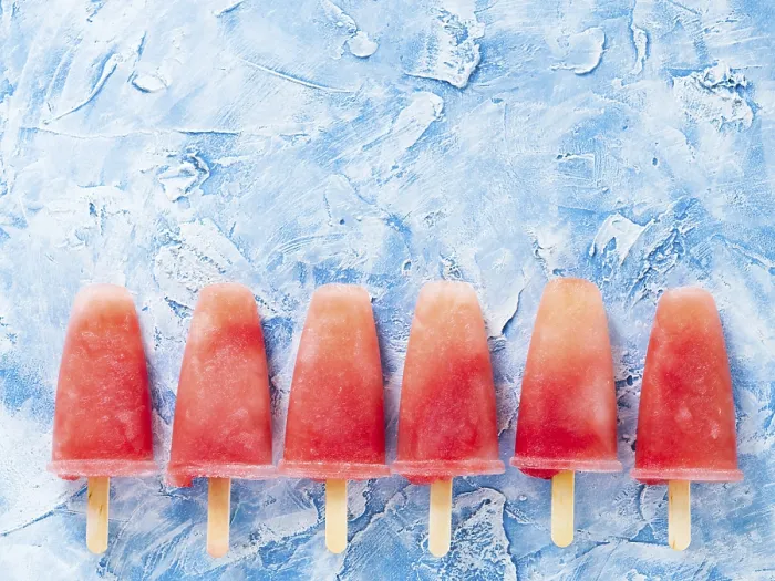 Framed Print : Refreshing Summer Print: Top View of Watermelon Popsicles Framed Print : Refreshing Summer Print: Top View of Watermelon Popsicles