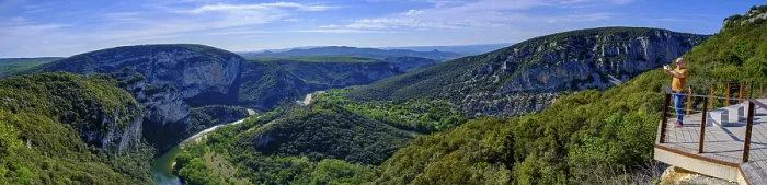 Framed Print : Viewpoints on the river bends, Ardeche Gorge Print, France Framed Print : Viewpoints on the river bends, Ardeche Gorge Print, France