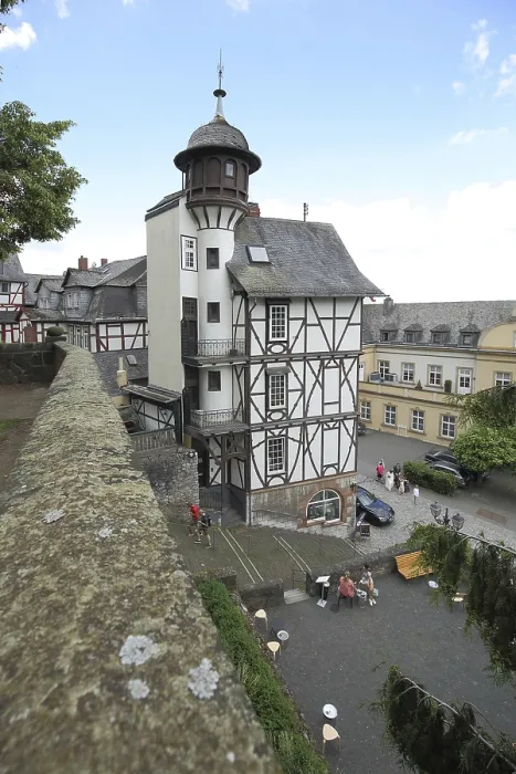Framed Print : Villa with corner tower and wall Print, Wetzlar, Germany Framed Print : Villa with corner tower and wall Print, Wetzlar, Germany