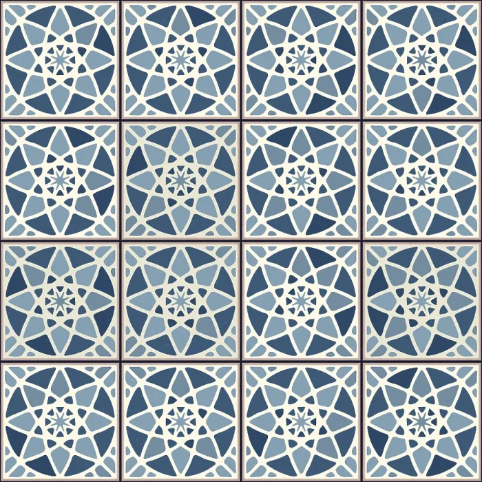 Framed Print : Vintage Ceramic Tiles Print Pattern