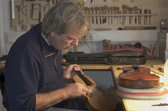 Framed Print : Violin-maker at Work - Print Framed Print : Violin-maker at Work - Print