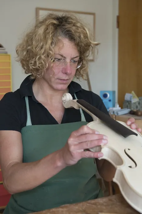 Framed Print : Violin Making: Attaching the Neck Control Print Framed Print : Violin Making: Attaching the Neck Control Print