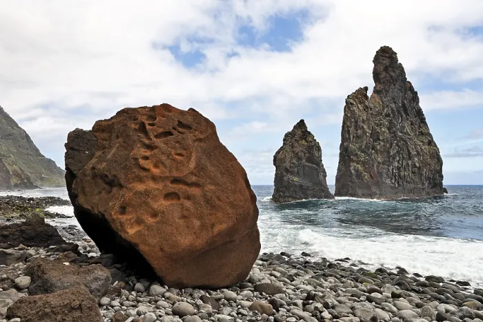 Framed Print : Volcanic Rock Formations at Ribeira da Janela, Madeira Print Framed Print : Volcanic Rock Formations at Ribeira da Janela, Madeira Print