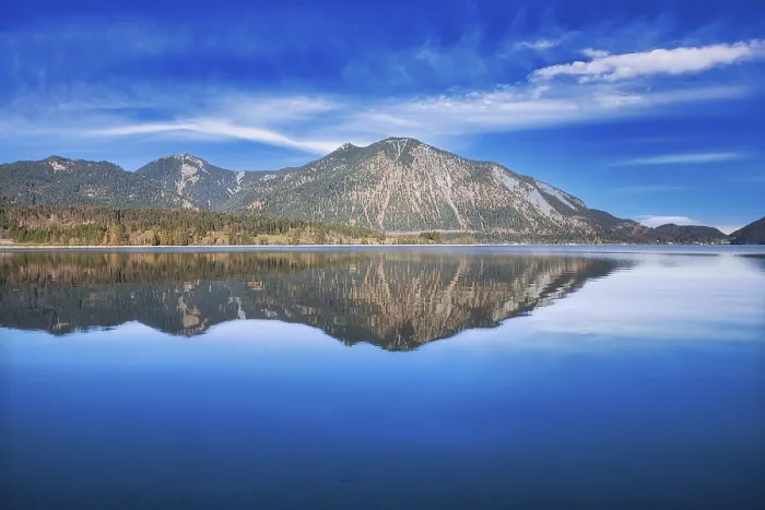 Framed Print : Walchensee Reflection Print, Bavaria, Germany Framed Print : Walchensee Reflection Print, Bavaria, Germany
