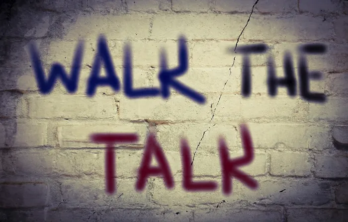 Framed Print : Walk The Talk Concept Print Framed Print : Walk The Talk Concept Print