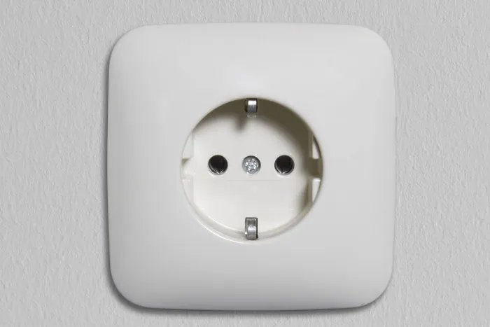 Framed Print : Wall Socket Print - Electrical Outlet Close-Up Framed Print : Wall Socket Print - Electrical Outlet Close-Up
