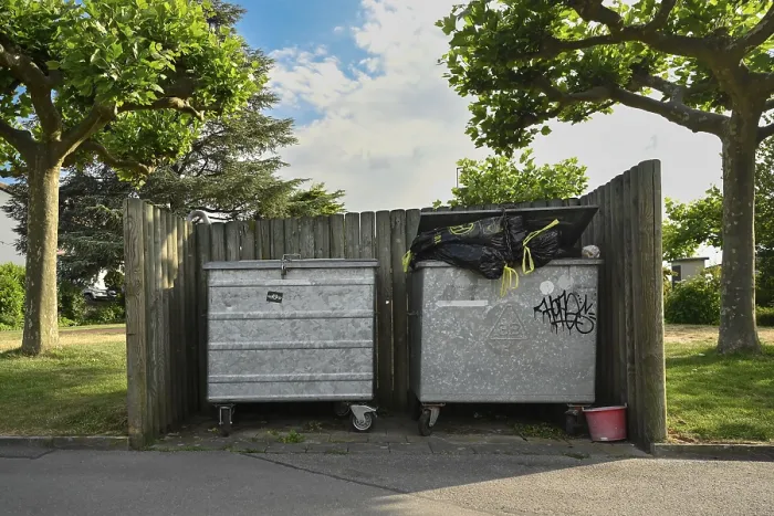 Framed Print : Waste Container Print
