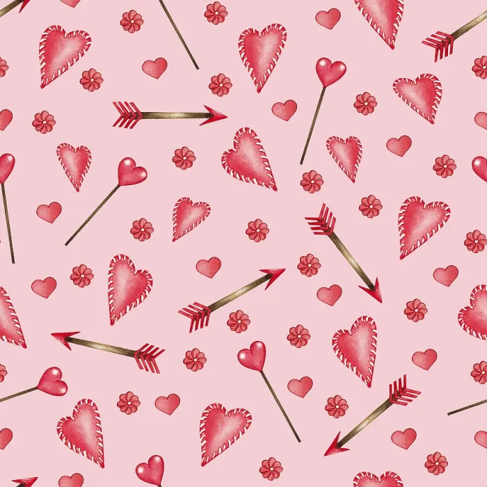 Framed Print : Watercolor Love Print Seamless Pattern