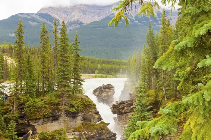Framed Print : Waterfall Alberta West Canada Print Framed Print : Waterfall Alberta West Canada Print
