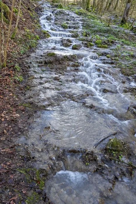 Framed Print : Waterfall of a stream in spring Print, Thuisbrunn, Germany Framed Print : Waterfall of a stream in spring Print, Thuisbrunn, Germany