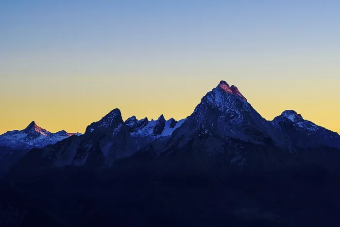 Framed Print : Watzmann in the last evening light, Berchtesgaden Alps Print Framed Print : Watzmann in the last evening light, Berchtesgaden Alps Print