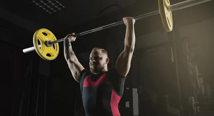 Framed Print : Weightlifter with Barbell Print Framed Print : Weightlifter with Barbell Print