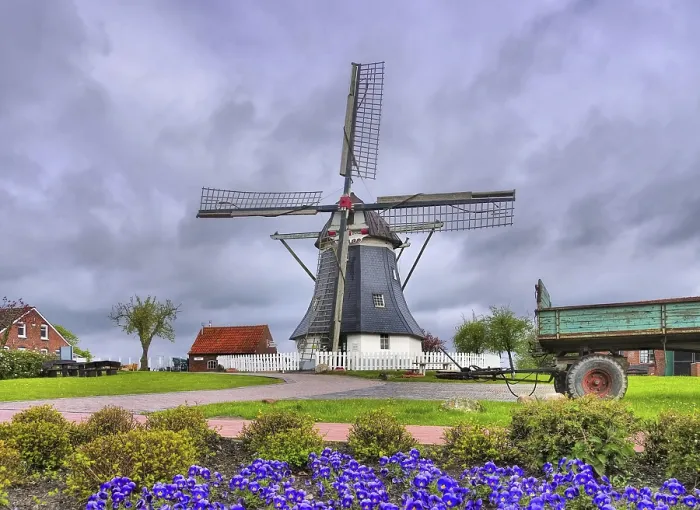 Framed Print : Werdum Windmill Print - Germany Framed Print : Werdum Windmill Print - Germany