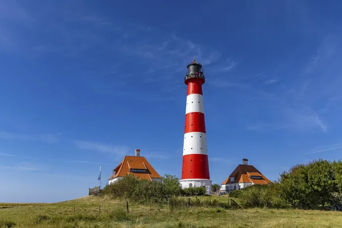 Framed Print : Westerhever Lighthouse Print, Eiderstedt, Germany Framed Print : Westerhever Lighthouse Print, Eiderstedt, Germany