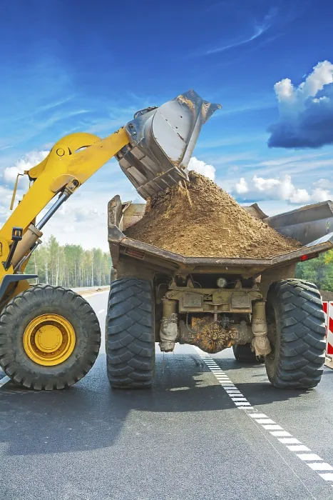 Framed Print : Wheel Loader Loading Ground on Tipper Print Framed Print : Wheel Loader Loading Ground on Tipper Print