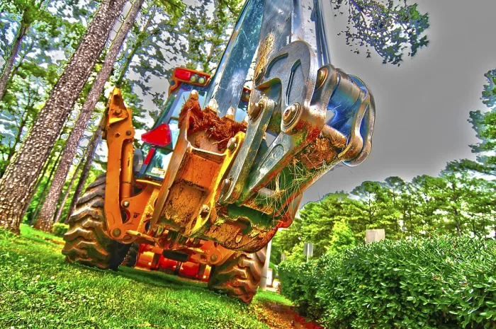Framed Print : Wheel Loader Excavator with Backhoe Print Framed Print : Wheel Loader Excavator with Backhoe Print