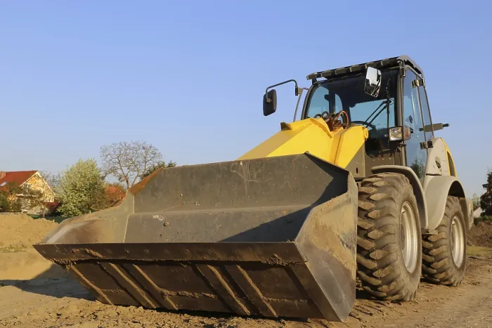 Framed Print : Wheel loader at sunset, Mutterstadt Print Framed Print : Wheel loader at sunset, Mutterstadt Print