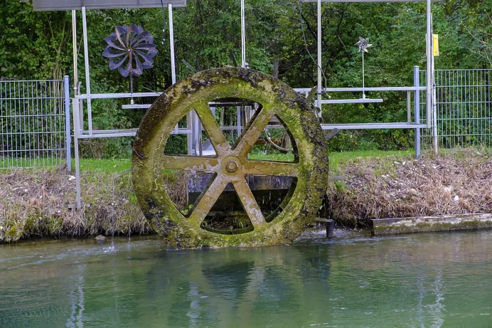 Framed Print : Mill Wheel Print, Triftbach Stream, Bavaria, Germany Framed Print : Mill Wheel Print, Triftbach Stream, Bavaria, Germany