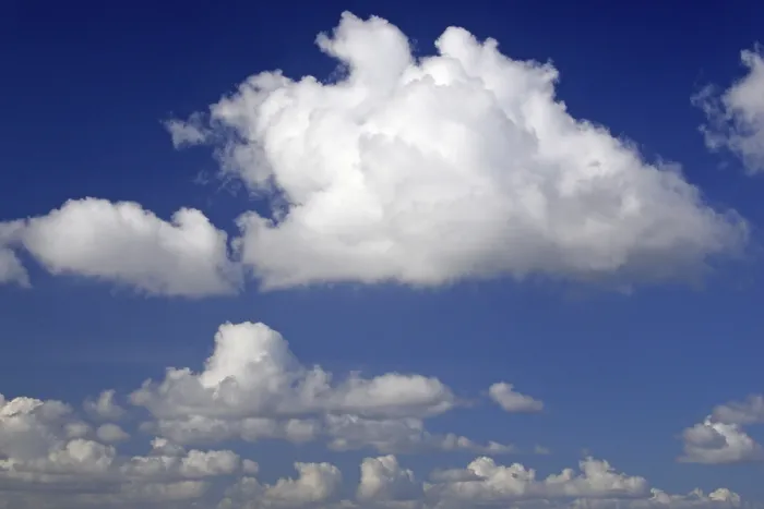 Framed Print : White Clouds at Blue Sky Print