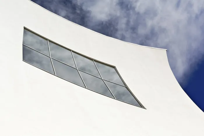 Framed Print : White Concave Facade Print, Murcia, Spain Framed Print : White Concave Facade Print, Murcia, Spain