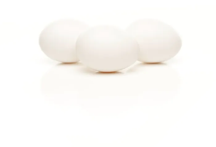 Framed Print : Three White Eggs Print Isolated on White Background Framed Print : Three White Eggs Print Isolated on White Background