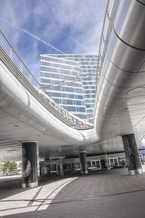 Framed Print : White Elevated Tracks Print, The Hague Station Framed Print : White Elevated Tracks Print, The Hague Station