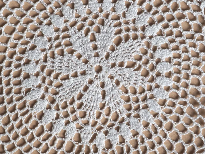Framed Print : White Fabric Doily Print Framed Print : White Fabric Doily Print