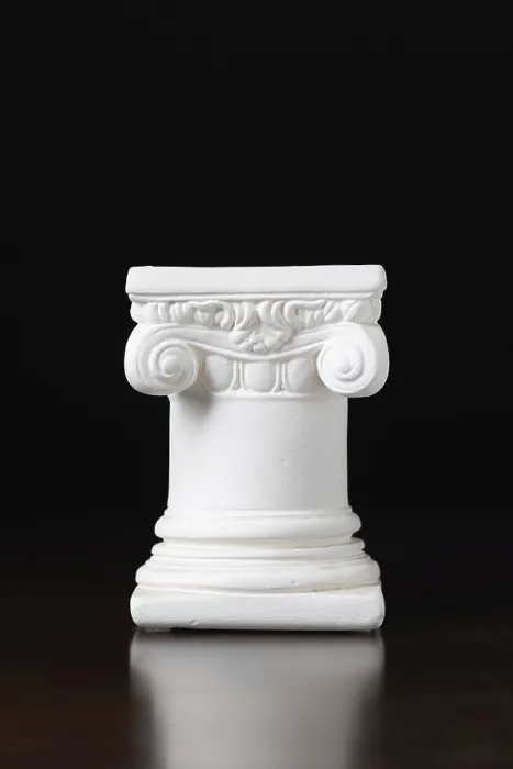 Framed Print : White Ionic Design Column on Dark Background Print Framed Print : White Ionic Design Column on Dark Background Print