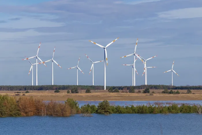 Framed Print : Wind Farm Print - Renewable Energy Installation Framed Print : Wind Farm Print - Renewable Energy Installation