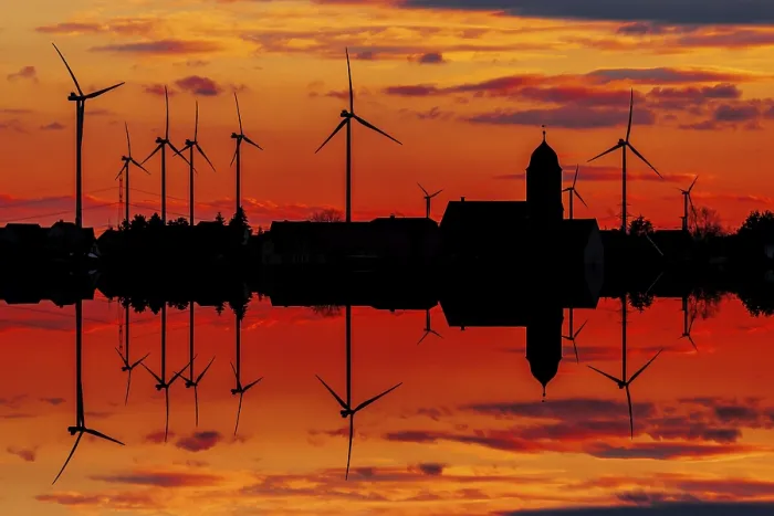 Framed Print : Wind Farm Print - Renewable Energy Installation Framed Print : Wind Farm Print - Renewable Energy Installation