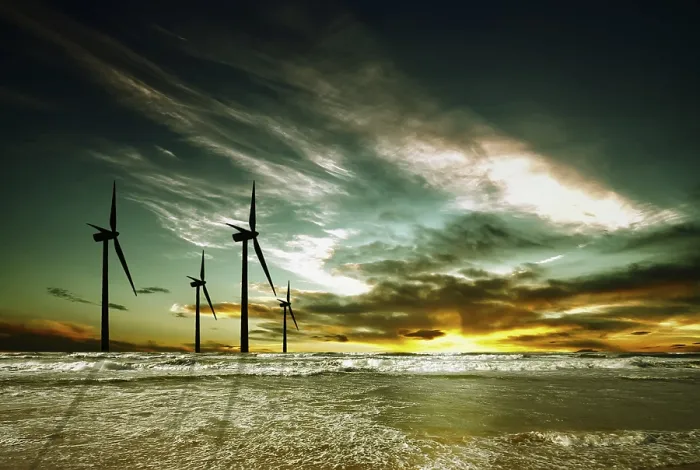 Framed Print : Wind Farm Print - Renewable Energy Installation Framed Print : Wind Farm Print - Renewable Energy Installation
