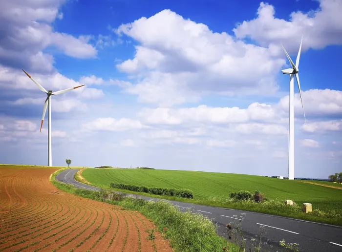Framed Print : Wind Farm Print - Renewable Energy Installation Framed Print : Wind Farm Print - Renewable Energy Installation