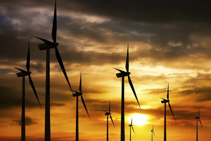 Framed Print : Wind Farm at Sunset Print Framed Print : Wind Farm at Sunset Print