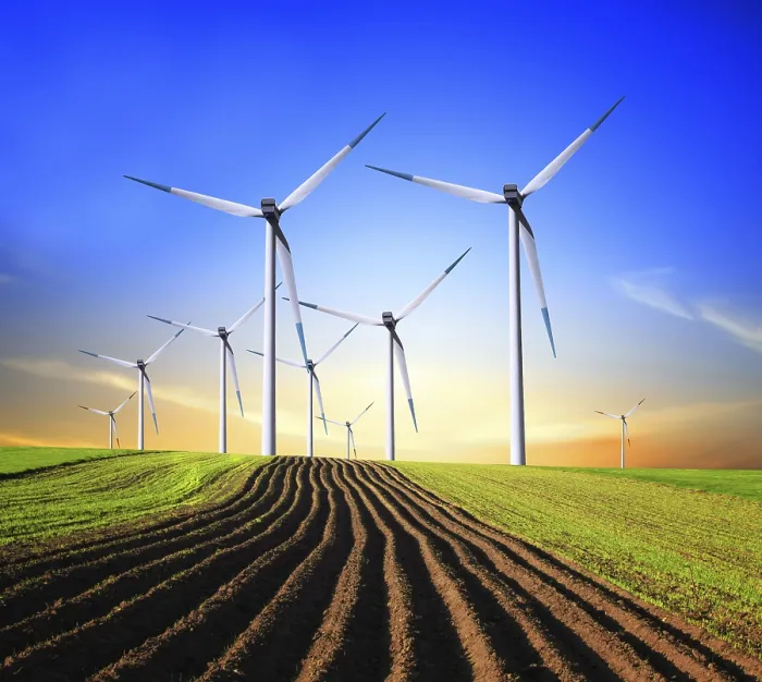 Framed Print : Wind Generators Print: Turbine Landscape Framed Print : Wind Generators Print: Turbine Landscape