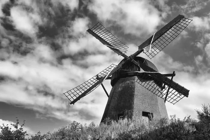Framed Print : Windmill Print - Traditional Dutch Architecture Framed Print : Windmill Print - Traditional Dutch Architecture