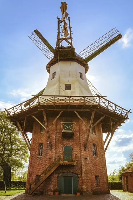 Framed Print : A Windmill under the Cloudy Sky Print Framed Print : A Windmill under the Cloudy Sky Print