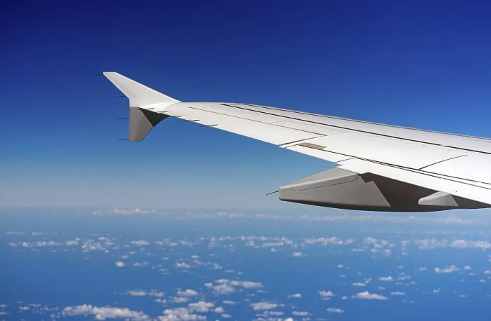 Framed Print : Wing of an Airplane Print, View from Window Framed Print : Wing of an Airplane Print, View from Window
