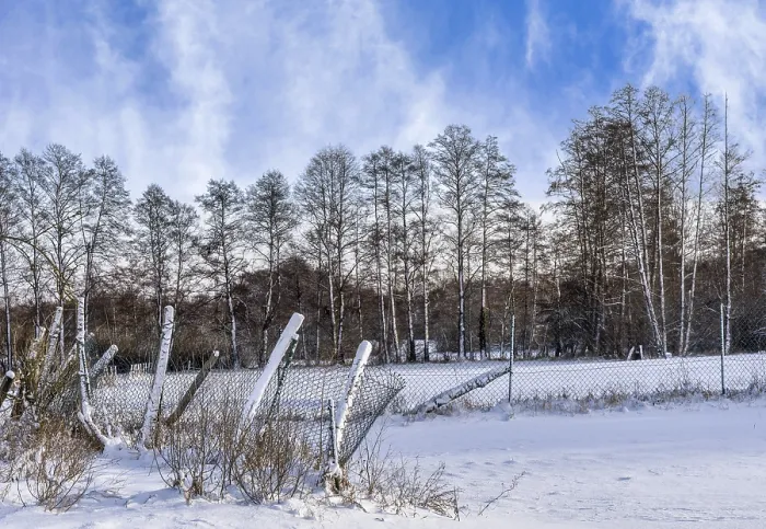 Framed Print : Winter Landscape Print, Berlin Lübars Fields Framed Print : Winter Landscape Print, Berlin Lübars Fields