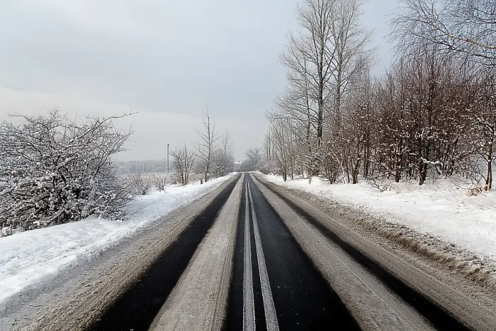Framed Print : Winter Road Print - Snowy Landscape Framed Print : Winter Road Print - Snowy Landscape