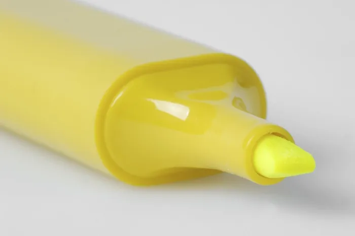 Framed Print : Yellow Highlighter Print