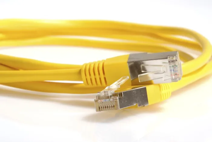 Framed Print : Yellow Network Cable Print Framed Print : Yellow Network Cable Print