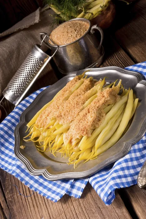 Framed Print : Yellow String Bean with Bread Crumbs Print Framed Print : Yellow String Bean with Bread Crumbs Print