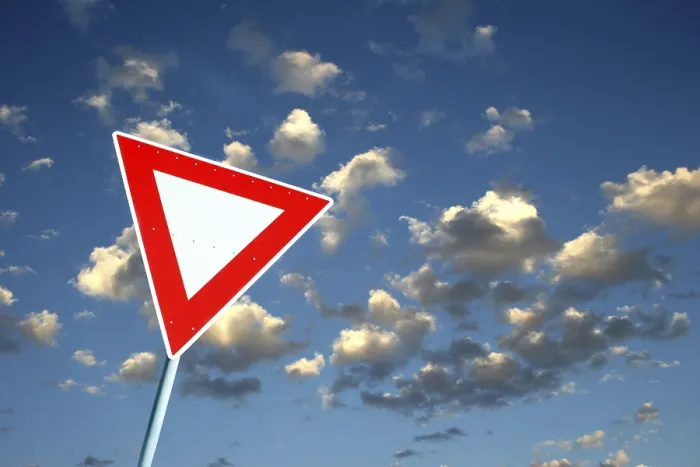 Framed Print : Yield Sign Print from imageBROKER Framed Print : Yield Sign Print from imageBROKER