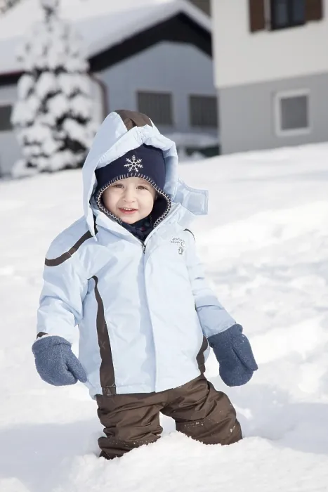 Framed Print : Young Boy in Deep Snow Print Framed Print : Young Boy in Deep Snow Print