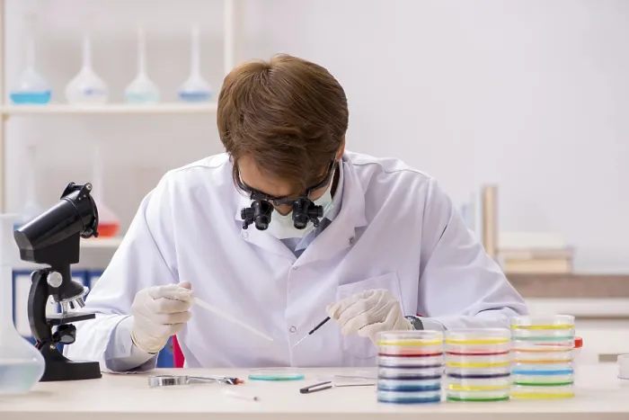 Framed Print : Young Chemist Working in the Lab Print Framed Print : Young Chemist Working in the Lab Print