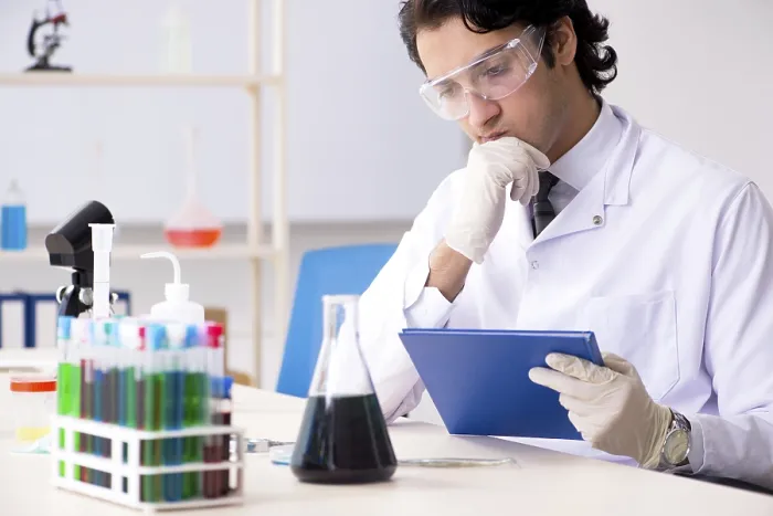 Framed Print : Chemist at Work Print Framed Print : Chemist at Work Print