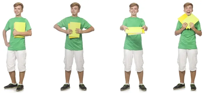 Framed Print : Young Student with Notes Print Framed Print : Young Student with Notes Print