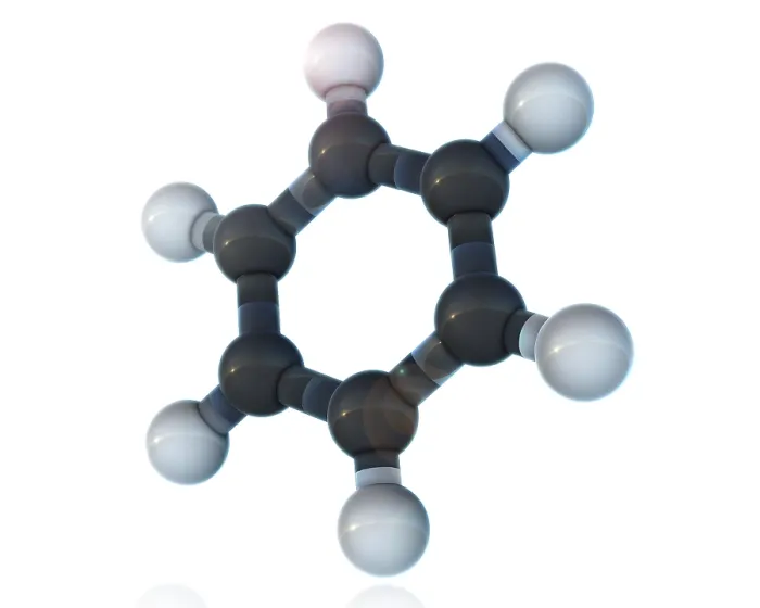Framed Print : Benzene Molecular Model Print
