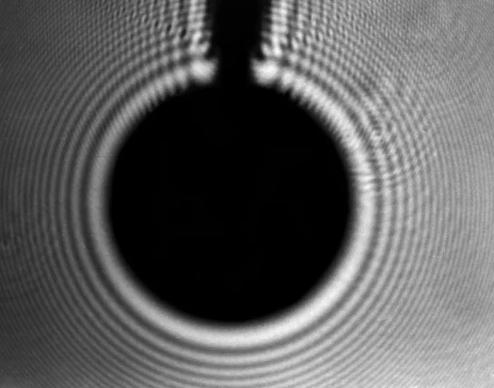 Framed Print : Fresnel Diffraction Print: Central Bright Spot