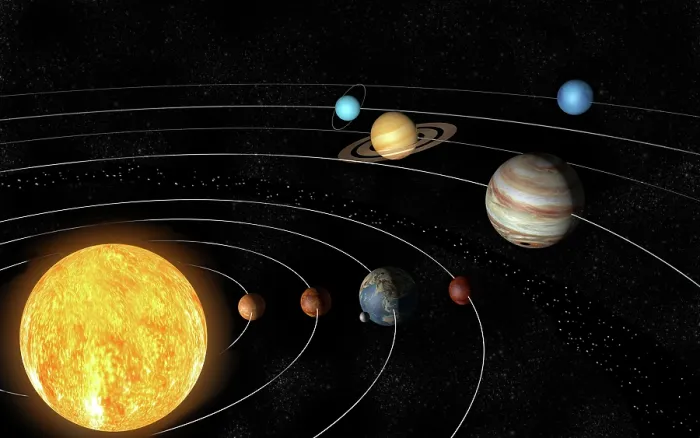 Framed Print : Solar System Print - Colorful Illustration of the Planets Framed Print : Solar System Print - Colorful Illustration of the Planets